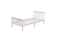 White Wood Shaker Wooden Bed Frame