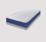Kids Hybrid Open Coil Spring Mattress With Dark Blue Border And Memory Foam Layer