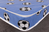 Desire Beds Kids Blue Football Open Coil Spring Mattress